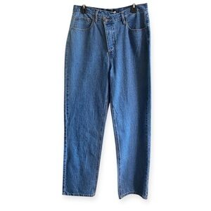 Fashion Nova Crossover Straight Leg Jeans Non-Stretch